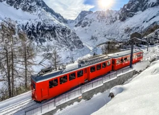 Le train du Montenvers en hiver