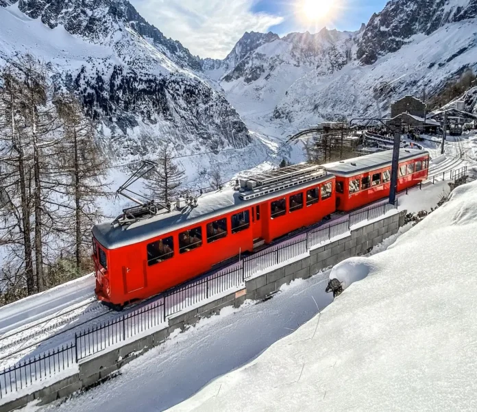 Le train du Montenvers en hiver